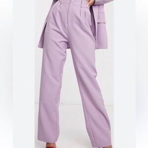 4TH Reckless Lavender Wide Leg High-Waisted Pleated Pants